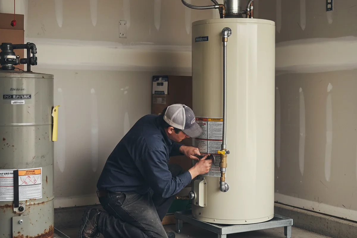 Water heater and shutoff valve replacement in East Orleans