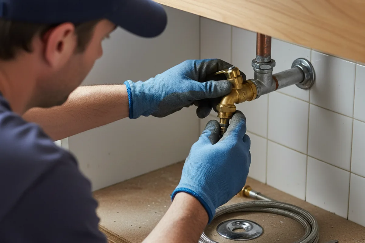 Shutoff valve and fitting work during Faucet and Fixture Repair in East Orleans